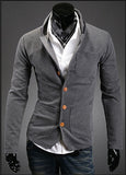 2015 new asymmetry spring autumn men's stand collar suit small color matching casual men blazer jacket