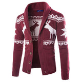 2015 New Fashion Winter Christmas Sweaters Men Cardigan Single Breasted Casual Slim Mens Sweaters With Deer Pattern Knitwear