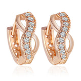 2016  New Arrival  Plated Gold Earring For Women Fashion Personality Temperament Zircon Crystal Earrings