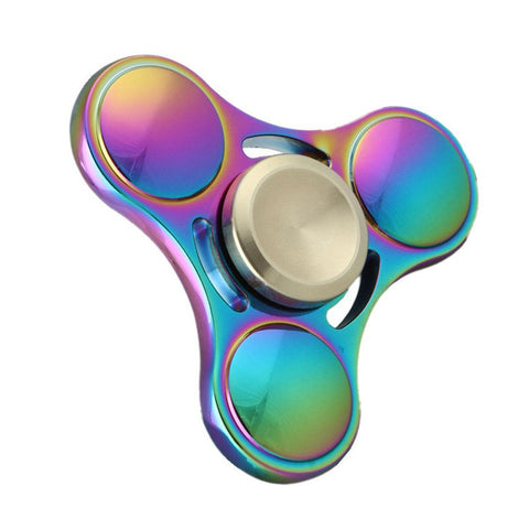 Fidget Spinner Rainbow Colour Aluminum Metal Material